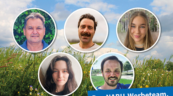 NABU-Werbeteam (v. l. n. r.): René Gewalt, Annalena Sachse, Marco Frech, Sören Roeßler und Sophia von den Hoff Abb. ohne Autor: